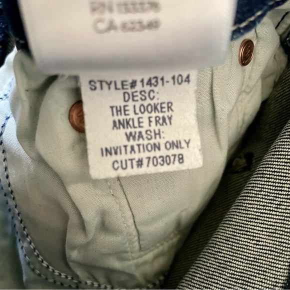 Mother Denim Jeans The Looker Ankle Fray Invitation Only Dark Wash Women’s Sz 28 - Picture 5 of 12